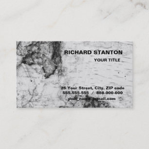 Visitenkarte der Birkenrinde