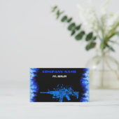 Visitenkarte der blauen Flamme (Stehend Vorderseite)