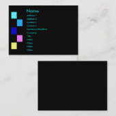 Visitenkarte der Farbquadrate (Vorne/Hinten)