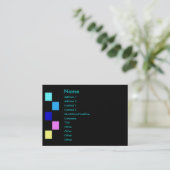 Visitenkarte der Farbquadrate (Stehend Vorderseite)
