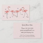 Visitenkarte der Flamingos Pink-Gruppe (Vorne/Hinten)