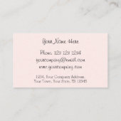 Visitenkarte der Flamingos Pink-Gruppe (Rückseite)