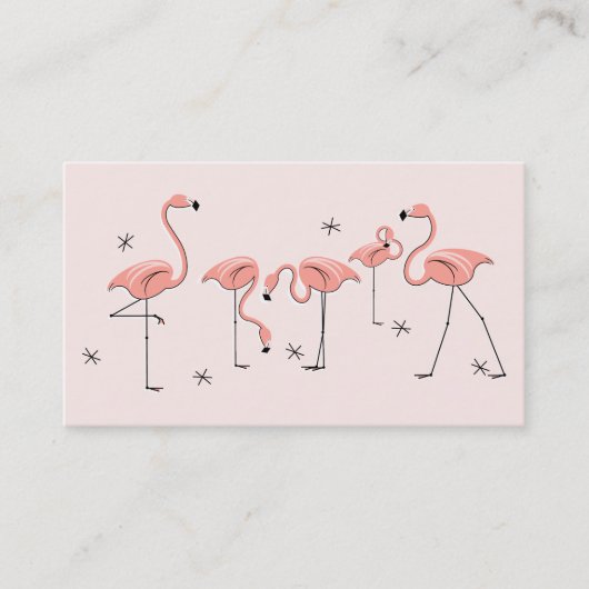 Visitenkarte der Flamingos Pink-Gruppe (Vorderseite)