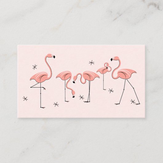 Visitenkarte der Flamingos Pink-Gruppe (Vorderseite)