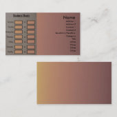 Visitenkarte der Geschäftszeiten (Vorne/Hinten)