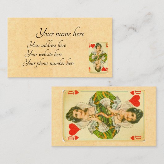 Visitenkarte der Königin (Vorne/Hinten)