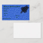 Visitenkarte der Meeresschildkröte unter Wasser (Vorne/Hinten)