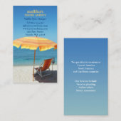Visitenkarte der Reiseagentur (Vorne/Hinten)