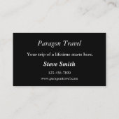 Visitenkarte der Reiseagentur (Rückseite)