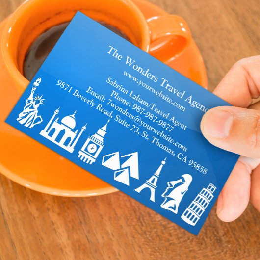 Visitenkarte der Reiseagentur