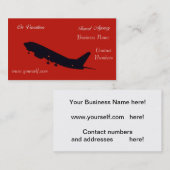 Visitenkarte der Reiseagentur (Vorne/Hinten)