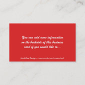 Visitenkarte der Schönheits-#6 des Entwurfs-2 (Rückseite)