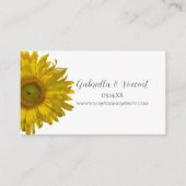 Visitenkarte der Sonnenblumenhochzeit Begleitkarte (Vorderseite)