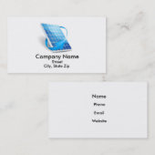 Visitenkarte der Sonnenkollektor-Firma (Vorne/Hinten)