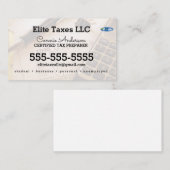 Visitenkarte der Steuergesellschaft (Vorne/Hinten)