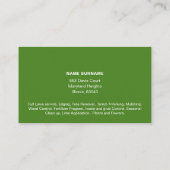 Visitenkarte der Wäscherei mit doppelseitigem Foto (Rückseite)