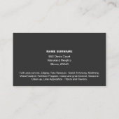 Visitenkarte der Wäscherei mit doppelseitigem Foto (Rückseite)