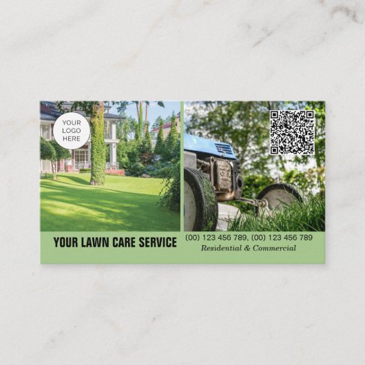 Visitenkarte der Wäscherei mit doppelseitigem Foto (Vorderseite)