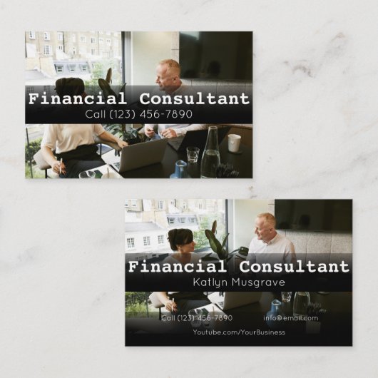 Visitenkarte der Werbefirma (Vorne/Hinten)