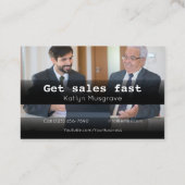 Visitenkarte der Werbefirma (Rückseite)