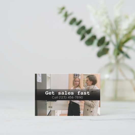 Visitenkarte der Werbefirma (Stehend Vorderseite)