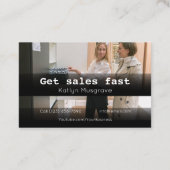 Visitenkarte der Werbefirma (Rückseite)