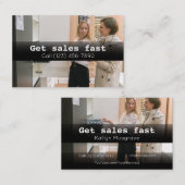 Visitenkarte der Werbefirma (Vorne/Hinten)