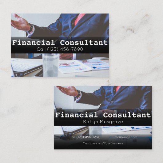 Visitenkarte der Werbefirma (Vorne/Hinten)