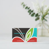 Visitenkarte des Apple Heart Teachers - Türkis (Stehend Vorderseite)