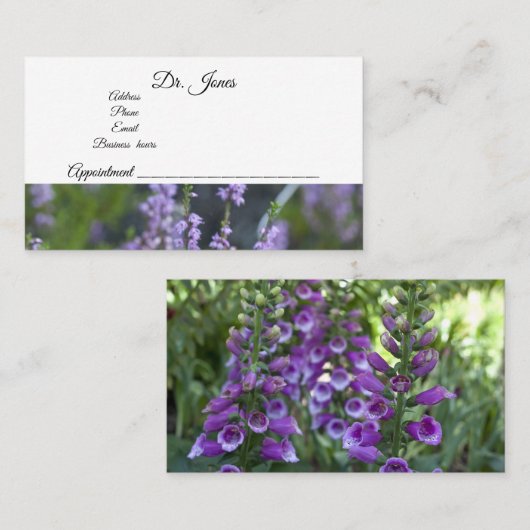 Visitenkarte des Arztes (Vorne/Hinten)