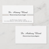 Visitenkarte des Arztes Obstetriker Gynäkologen (Vorne/Hinten)