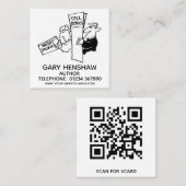 Visitenkarte des Autors oder Writer Square (Vorne/Hinten)