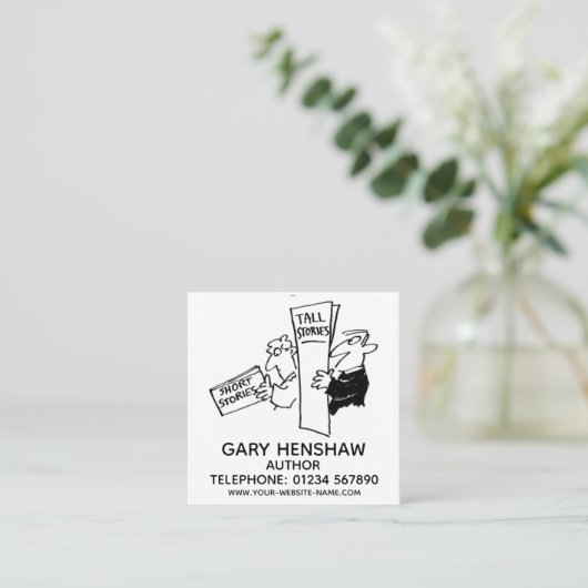 Visitenkarte des Autors oder Writer Square (Stehend Vorderseite)