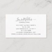 Visitenkarte des Beraters (Rückseite)