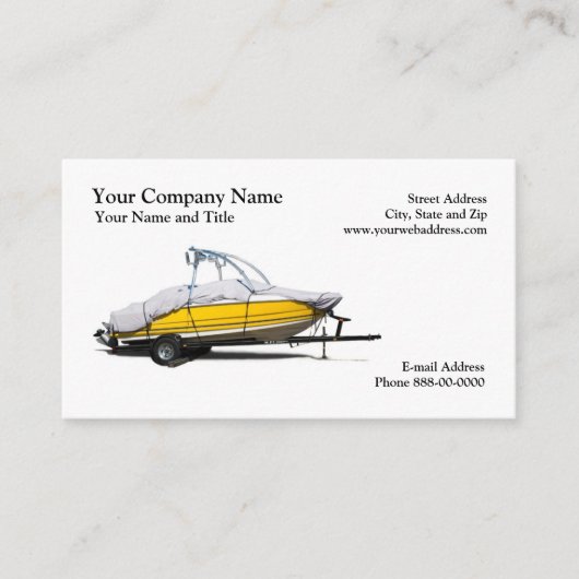 Visitenkarte des Bootshändlers (Vorderseite)