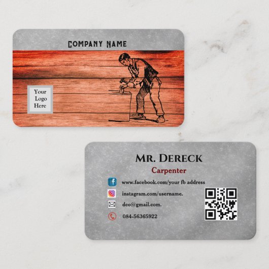 Visitenkarte des Carriers (Vorne/Hinten)