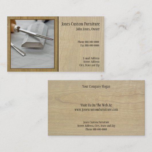 Visitenkarte des Carriers (Vorne/Hinten)