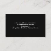 Visitenkarte des Computer-Tastatur-Entwurfs-1 (Rückseite)