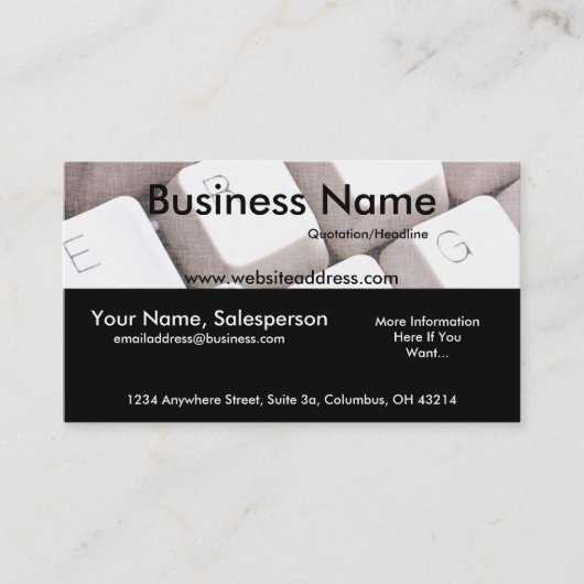 Visitenkarte des Computer-Tastatur-Entwurfs-1 (Vorderseite)