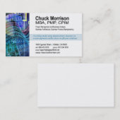 Visitenkarte des Cyber-Tech-1 (weiß/Blau) (Vorne/Hinten)