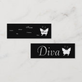 Visitenkarte des Diva-Schmetterlings-I - (Vorne/Hinten)
