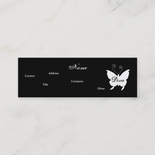 Visitenkarte des Diva-Schmetterlings-I - (Vorderseite)