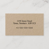 Visitenkarte des einfachen Business Thinking Leade (Rückseite)