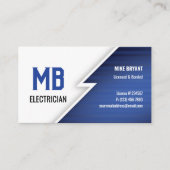 Visitenkarte des Elektrizitätsunternehmens/der Ele (Vorderseite)