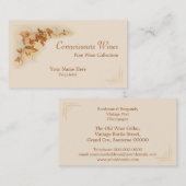 Visitenkarte des feinen Weins (Vorne/Hinten)