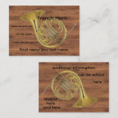 Visitenkarte des französischen Horn-XL (Vorne/Hinten)