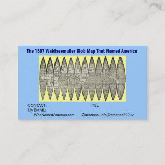 Visitenkarte des Geburtstags-America500