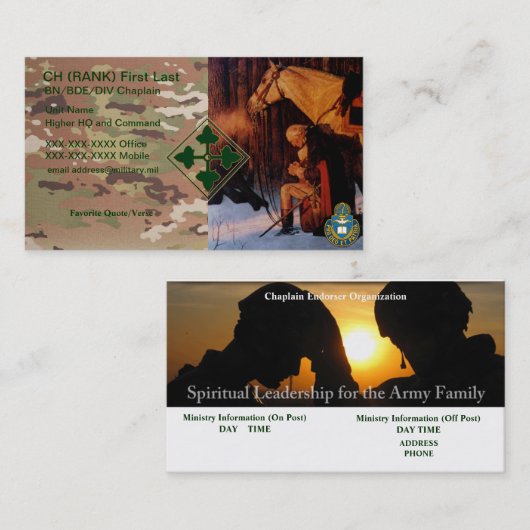 Visitenkarte des Geistlich-4ID (Vorne/Hinten)