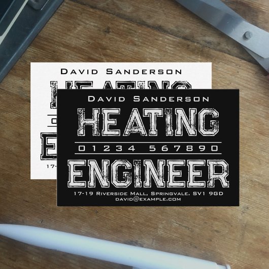 Visitenkarte des Heizungsingenieurs