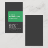 Visitenkarte des Ingenieurs eines dicken grauen Ge (Vorne/Hinten)